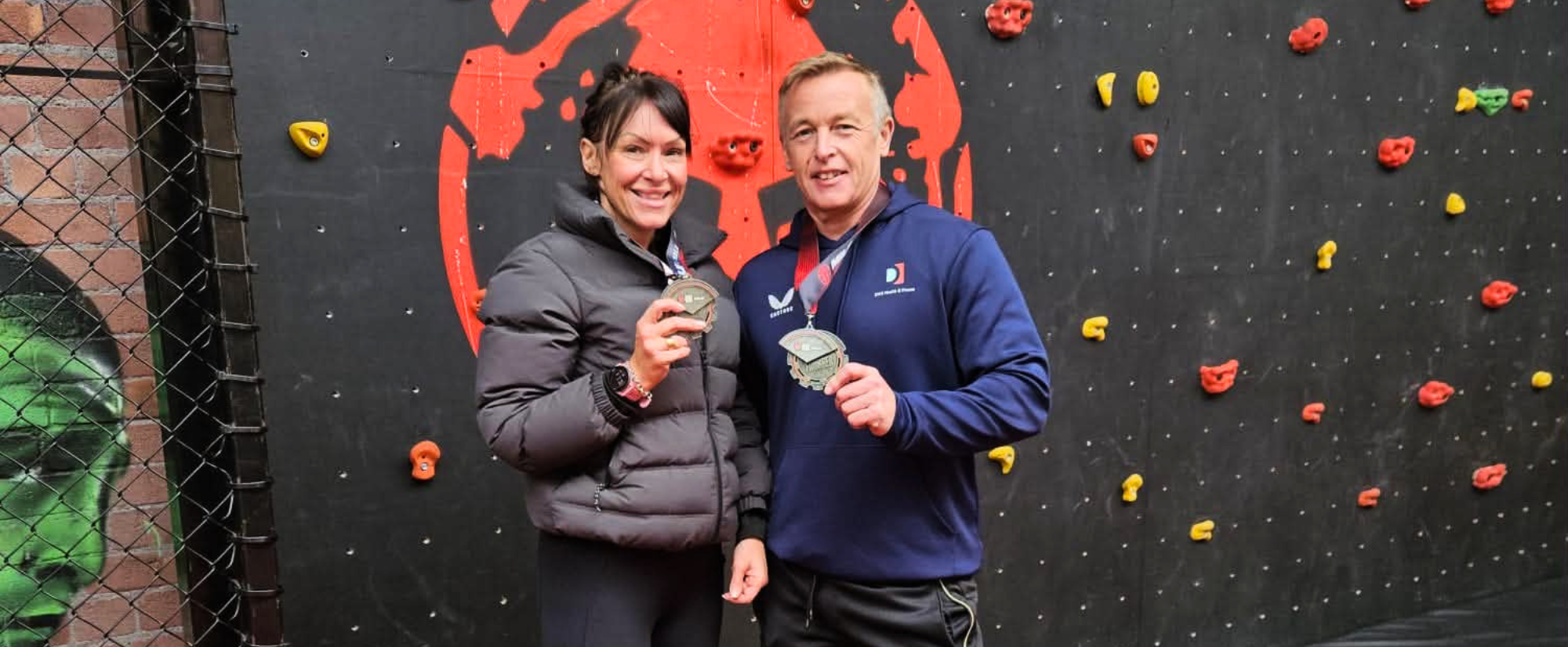 Emma and Jay at a fitness racing event