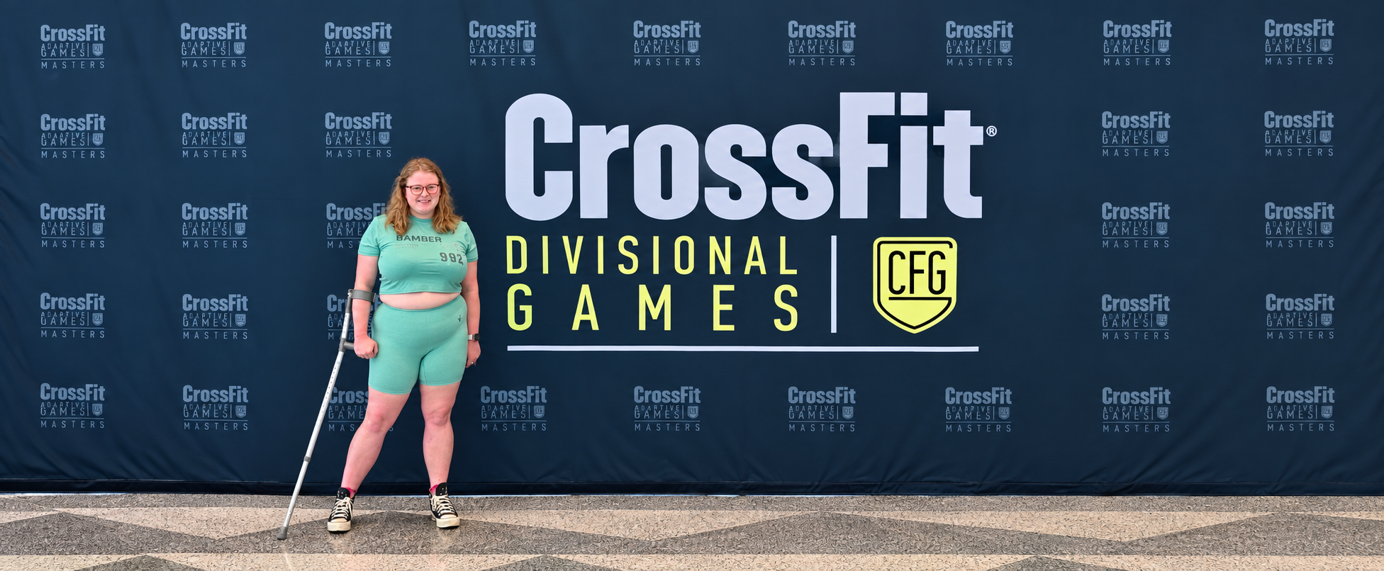 Ellie at the adaptive crossfit games