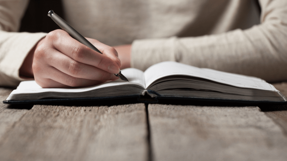 Person writing