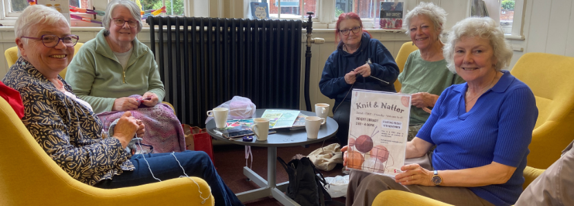 Women during Knit &amp; Natter session