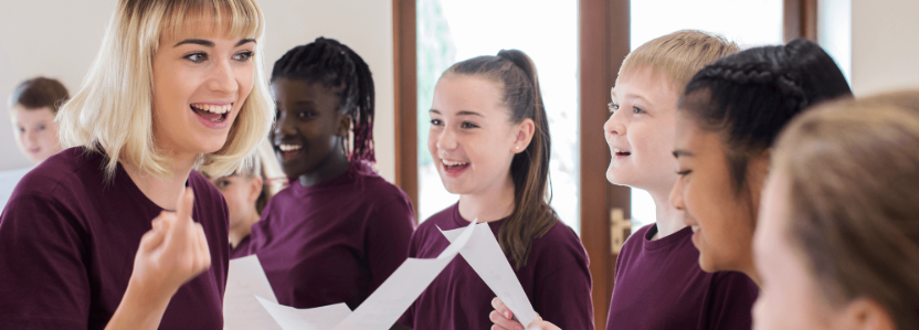 Children singing