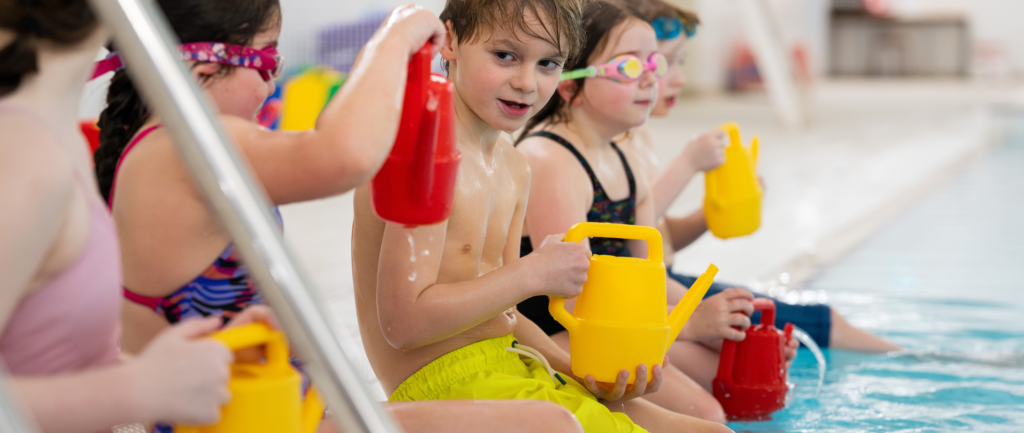 Children during swimming lesson