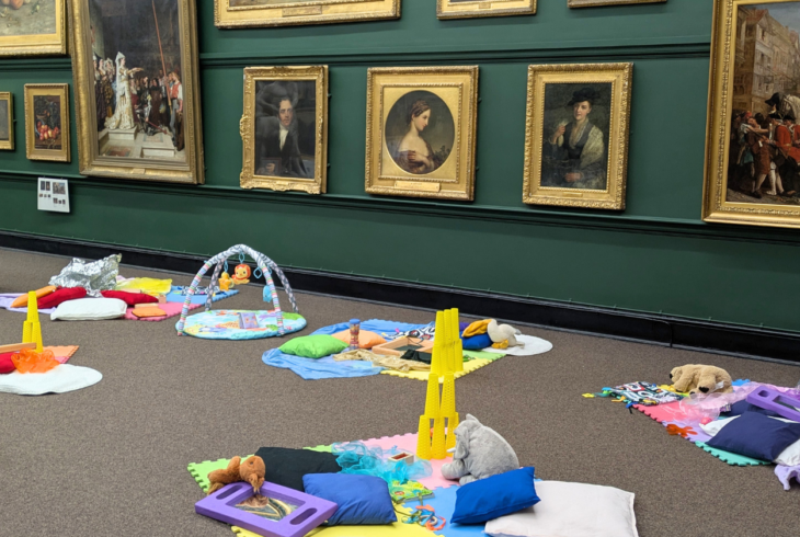 Gallery Babies set-up in gallery