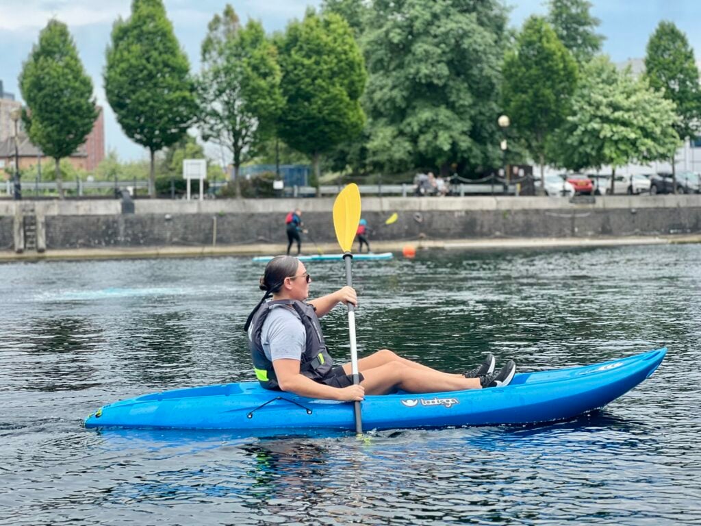 Woman in kayak